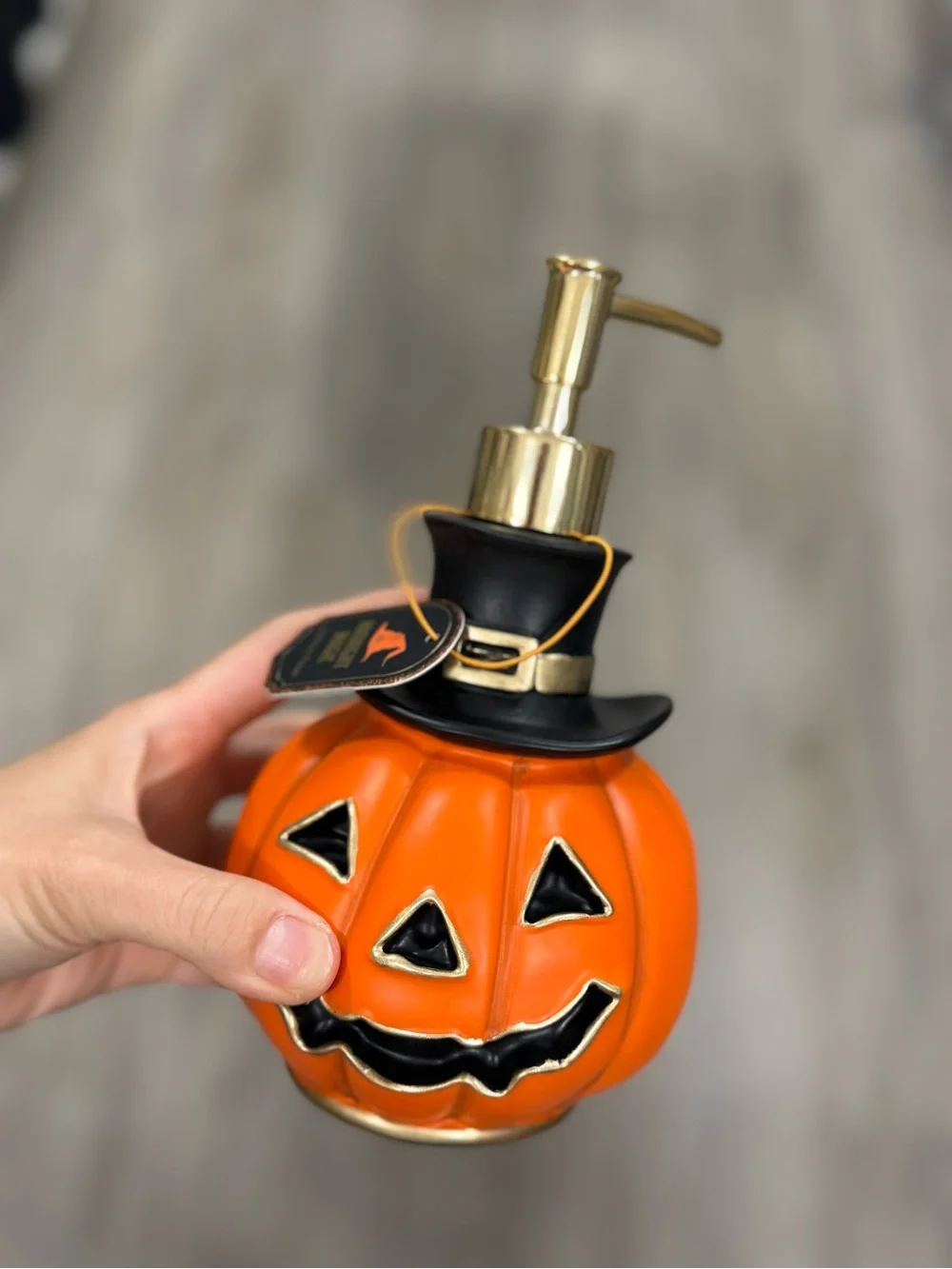 Pumpkin Jack-O'-Lantern Soap Dispenser - Orange